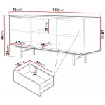 Μπουφές Edison 2D2S -Φυσικό 150x40x48