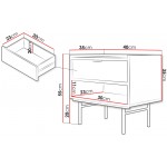 Κομοδίνο Edison-Φυσικό 40x35x55