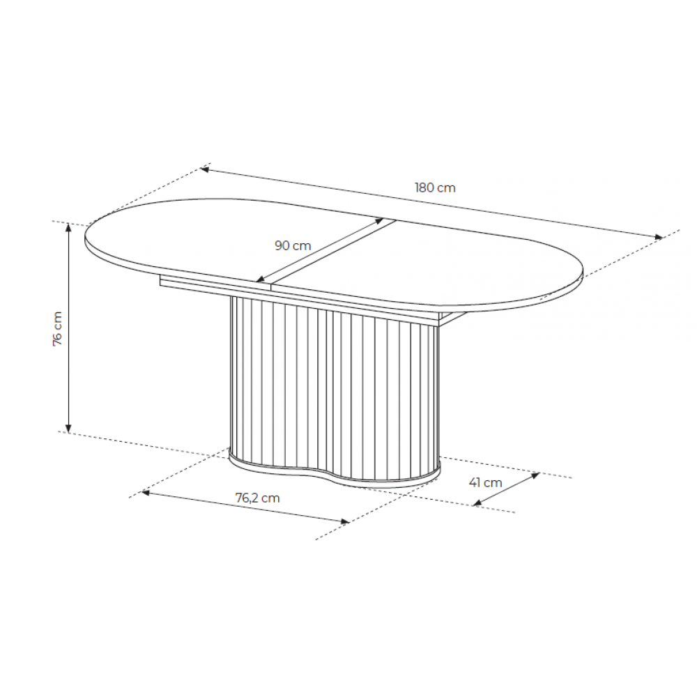 Τραπέζι Voli Επεκτεινόμενο 220x90x76