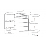 Μπουφές Hori III-Μπεζ Ανοιχτό 176.4x39.5x83