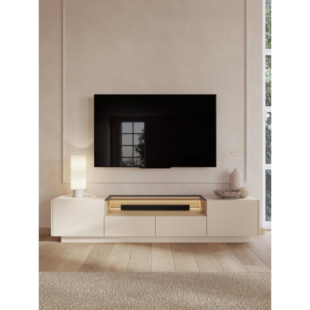 Έπιπλο τηλεόρασης Hori-Μπεζ Ανοιχτό 203x39x43