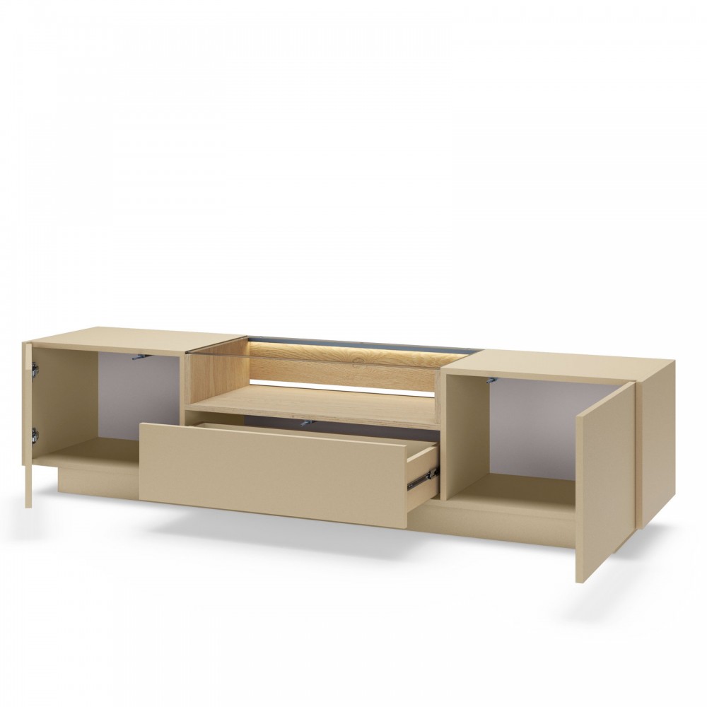 Έπιπλο τηλεόρασης Hori II-Καφέ Ανοιχτό 176.4x39.5x43.4