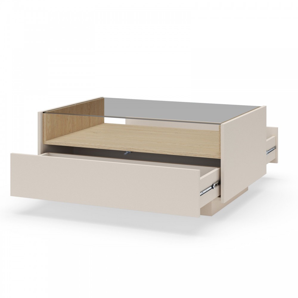 Τραπεζάκι Σαλονιού Hori-Μπεζ Ανοιχτό 96x67.2x43.4