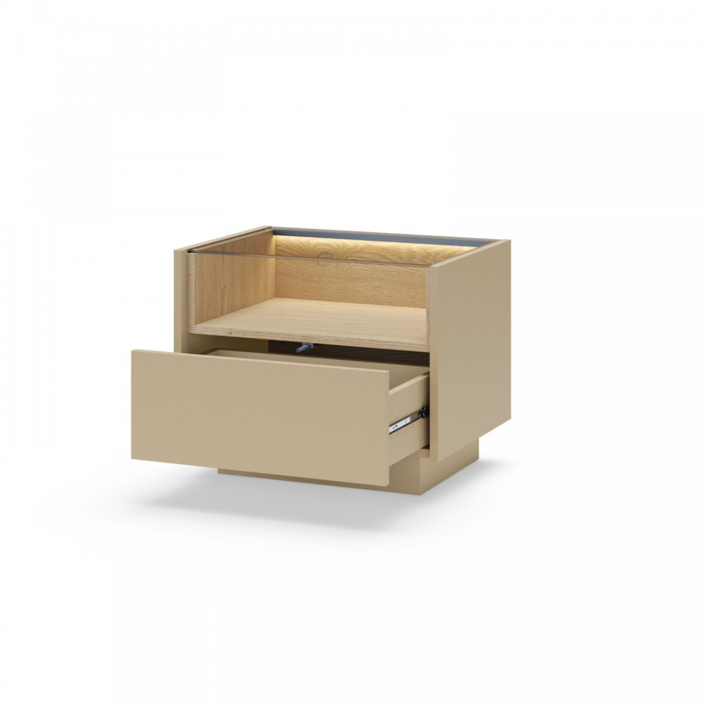 Κομοδίνο Hori-Καφέ Ανοιχτό 53.4x39.5x43.4