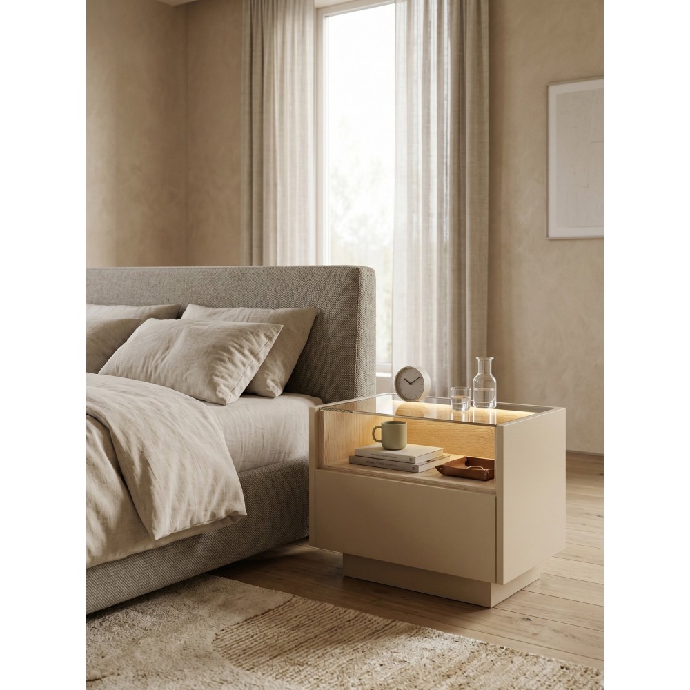 Κομοδίνο Hori-Καφέ Ανοιχτό 53.4x39.5x43.4
