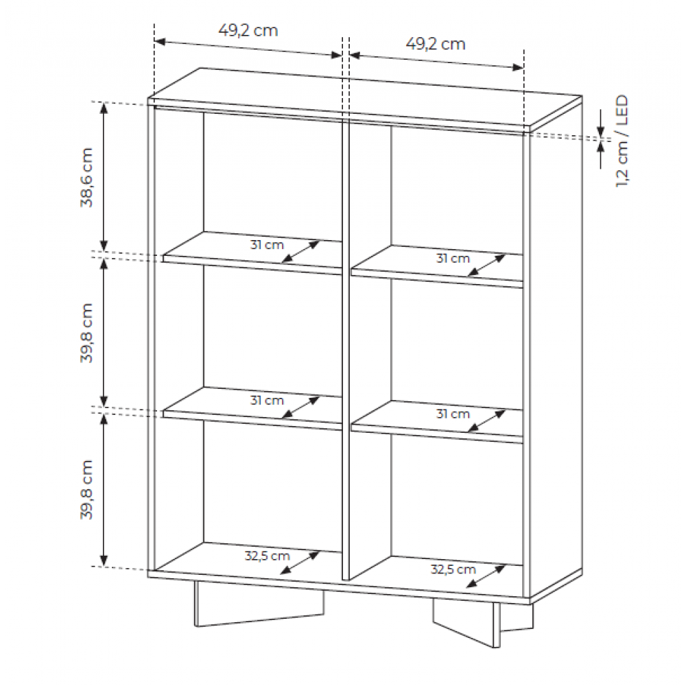 Μπουφές Sebi 103.9x40x138.4