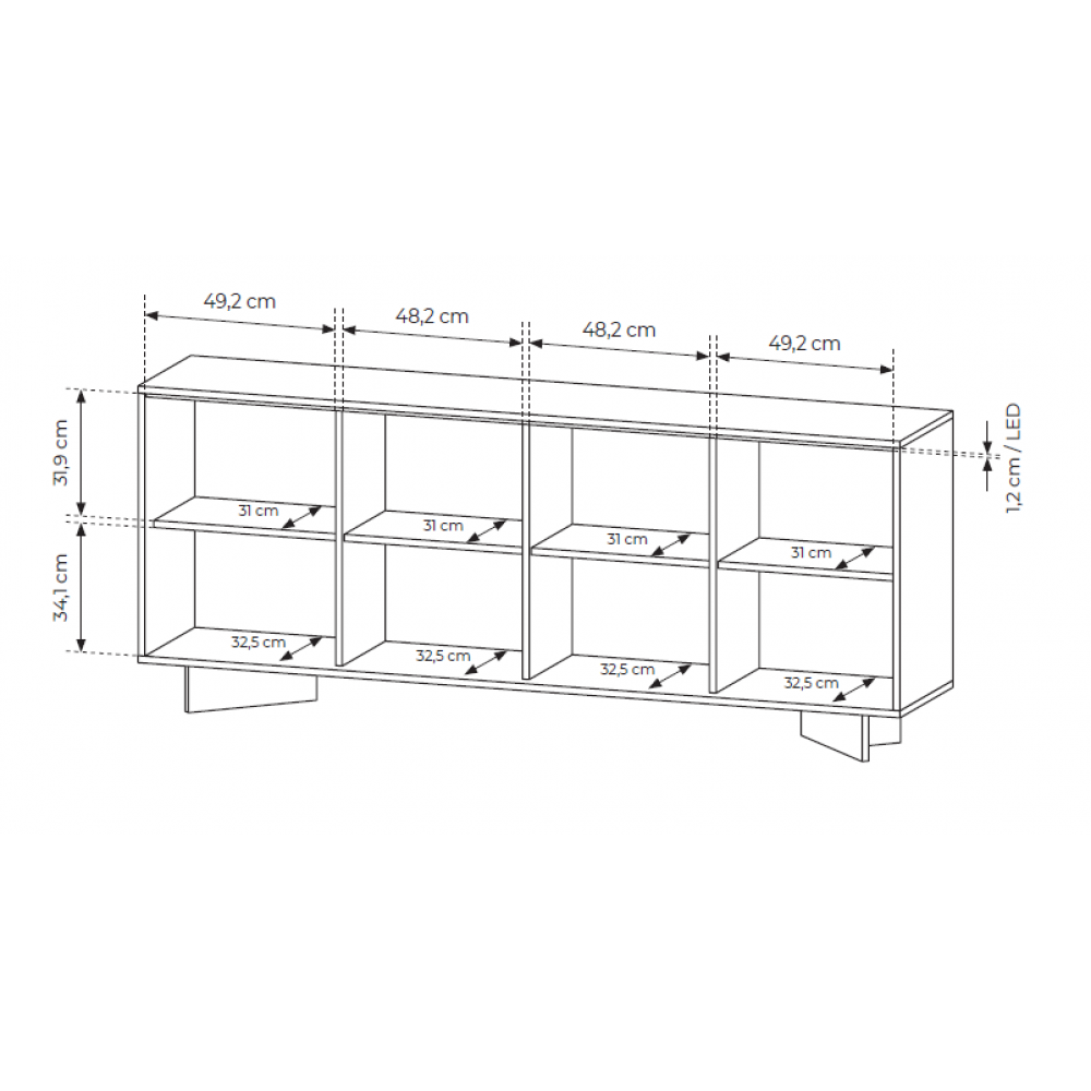 Μπουφές Sebi II 203.9x40x84.4