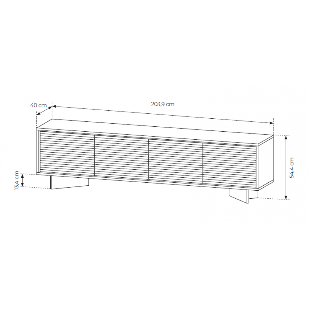 Έπιπλο Τηλεόρασης Sebi 203.9x40x54.4