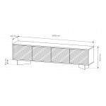 Έπιπλο Τηλεόρασης Sebi 203.9x40x54.4