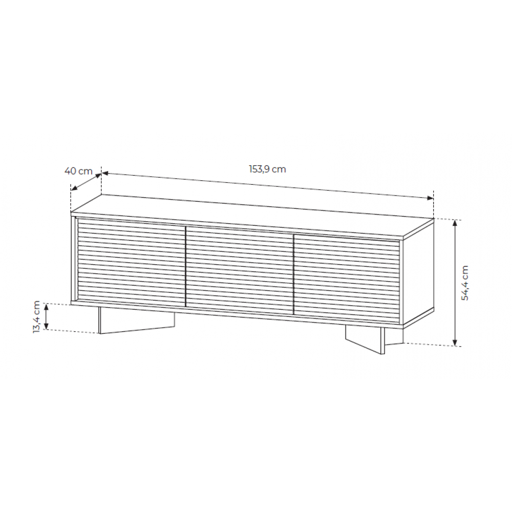 Έπιπλο Τηλεόρασης Sebi II 153.9x40x54.4