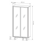 Βιτρίνα Naboo 93.5x38.1x194.8