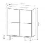Μπουφές Naboo 103.5x38.1x124.2