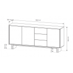 Μπουφές Naboo II 183.3x38.1x82.6