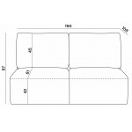 Καναπές Dioros Διθέσιος 160x108x87