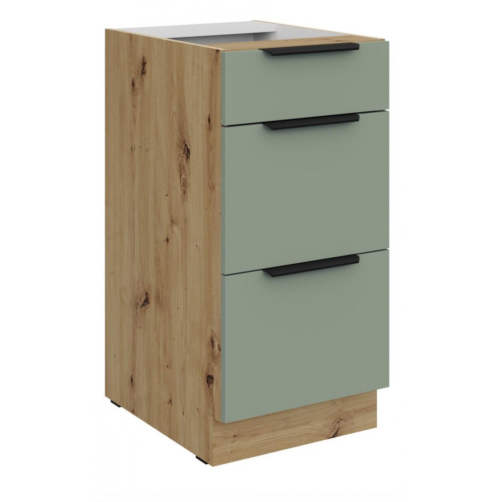 Επιδαπέδιο ντουλάπι Arianna 40 D 3S BB-Φυστικί 40x52x82