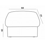 Πουφ Ermis 68x111x42