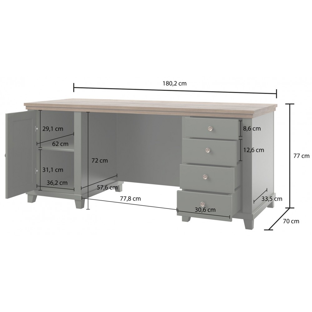 Γραφείο Oravio Plus 180x70x77