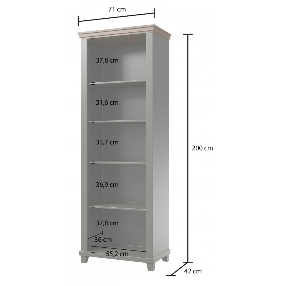 Βιβλιοθήκη Oravio 71x42x200