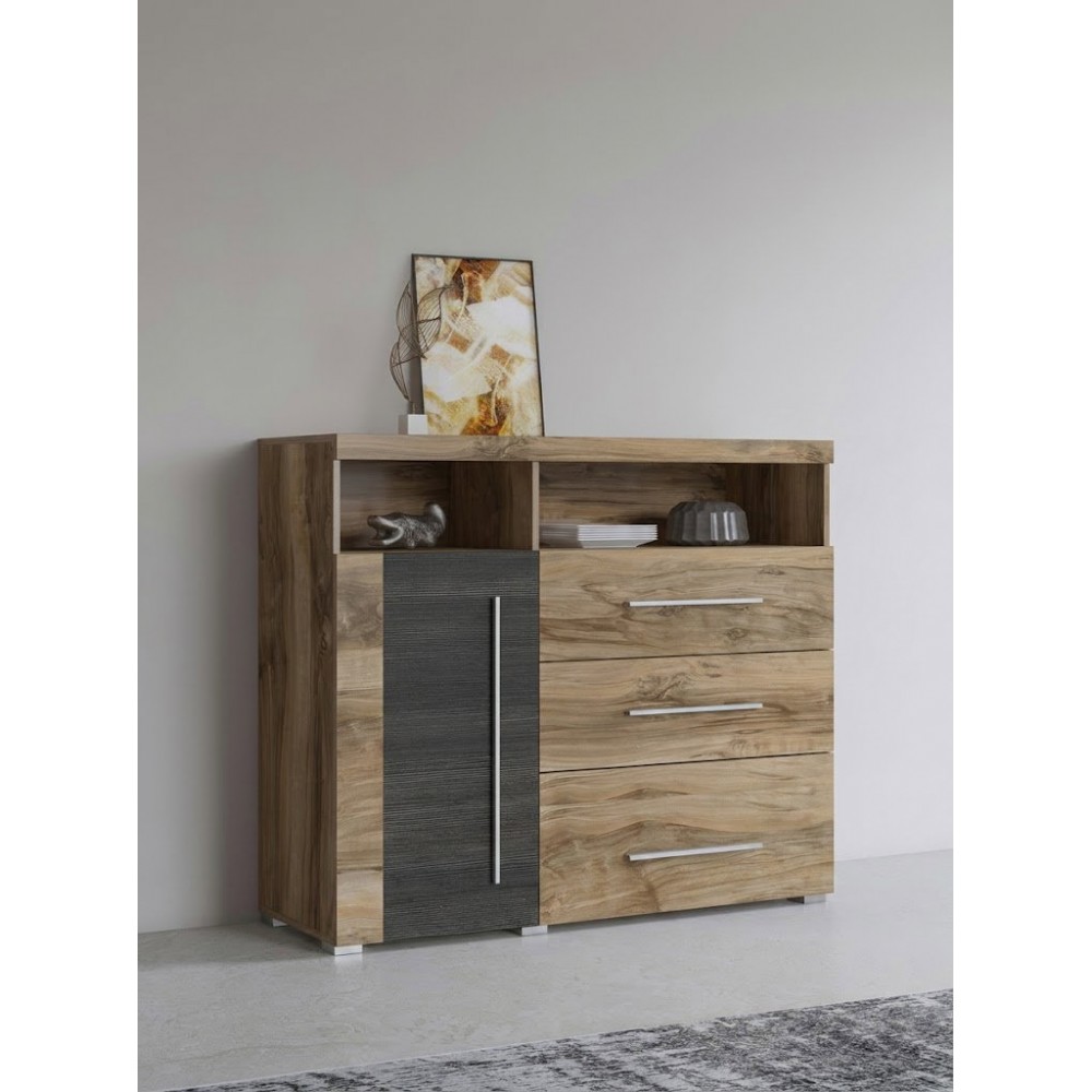 Μπουφές Gregor mini-Φυσικό – Καρυδί 119x39x92