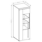 Βιτρίνα Gregor-Αριστερά 55x35x160