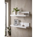 Σετ 2 ράφια Peron-Λευκό Γυαλιστερό 90x20x15