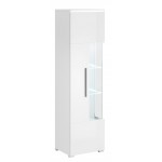 Βιτρίνα Peron-Λευκό Γυαλιστερό-Αριστερά 45x35x160