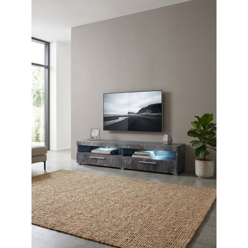 Έπιπλο τηλεόρασης Peron-Γραφίτης 200x40x35