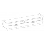 Έπιπλο τηλεόρασης Peron-Γραφίτης 200x40x35