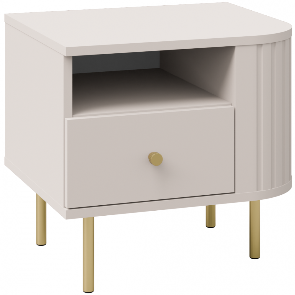 Κομοδίνο Ovelia-Δεξιά-Μπεζ 48x41.5x45