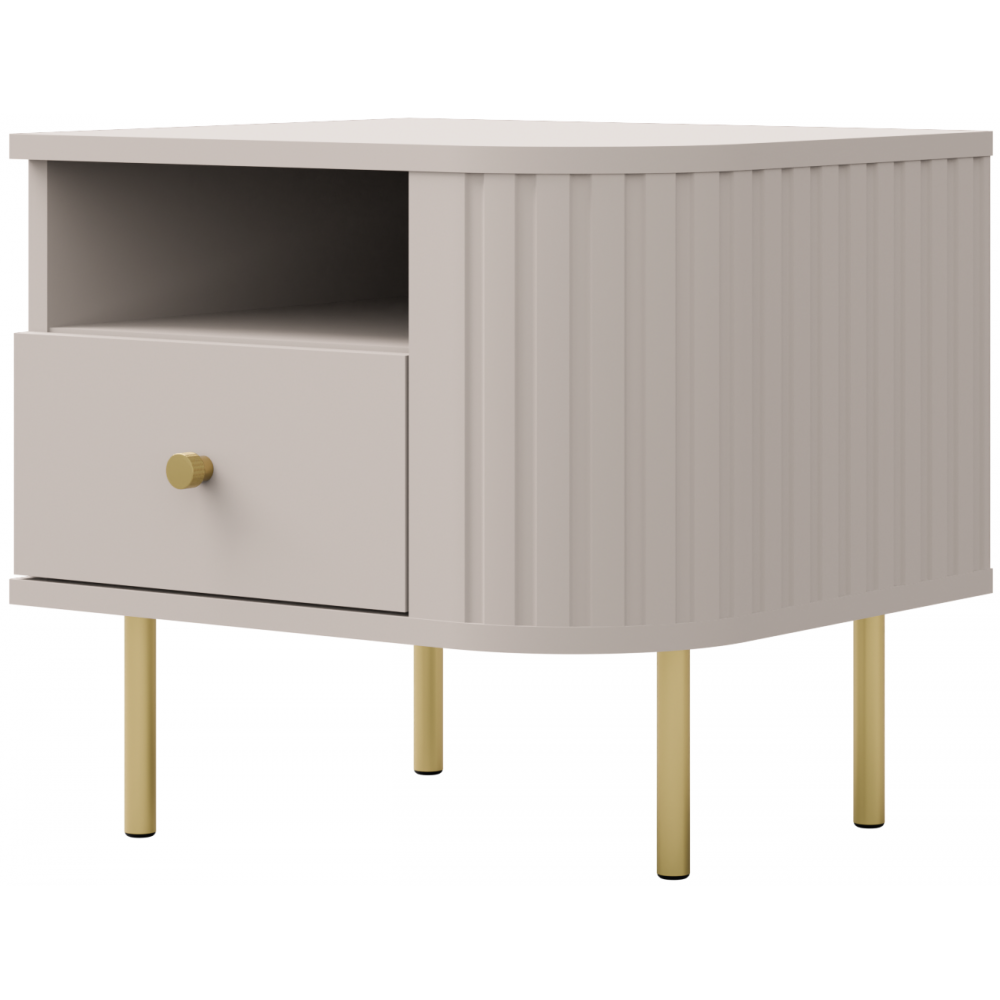 Κομοδίνο Ovelia-Δεξιά-Μπεζ 48x41.5x45