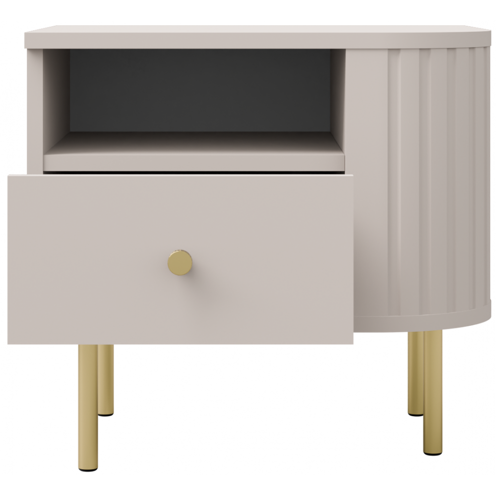 Κομοδίνο Ovelia-Δεξιά-Μπεζ 48x41.5x45