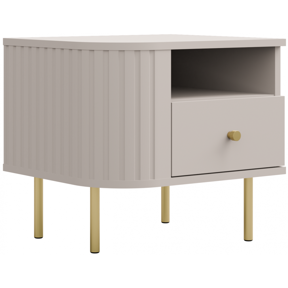 Κομοδίνο Ovelia-Αριστερά-Μπεζ 48x41.5x45