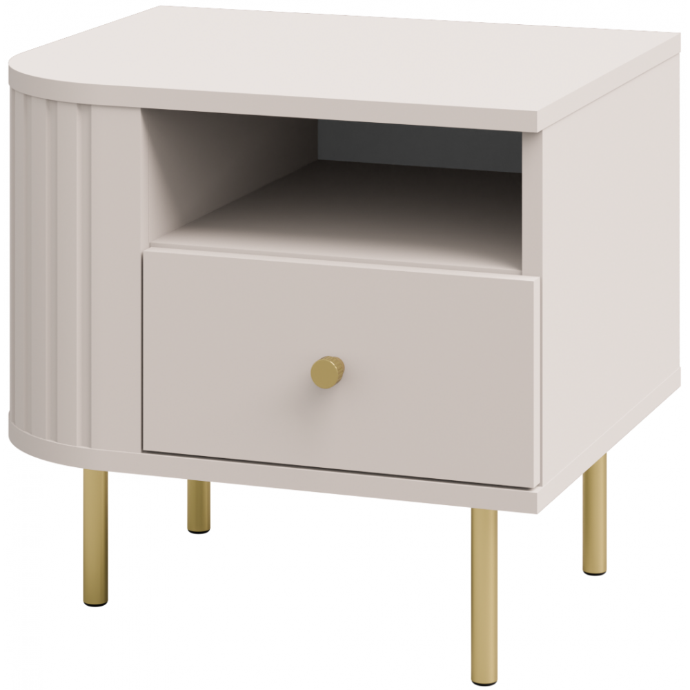 Κομοδίνο Ovelia-Αριστερά-Μπεζ 48x41.5x45