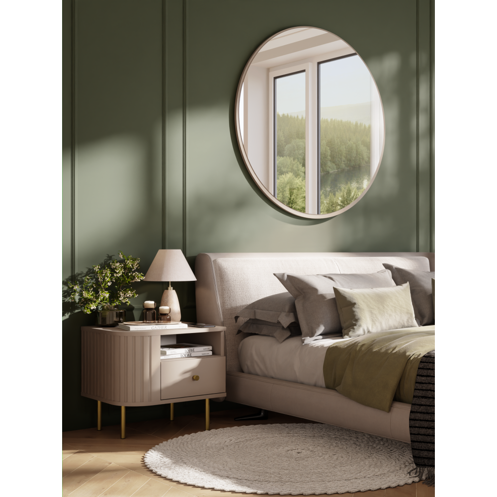 Κομοδίνο Ovelia-Αριστερά-Μπεζ 48x41.5x45