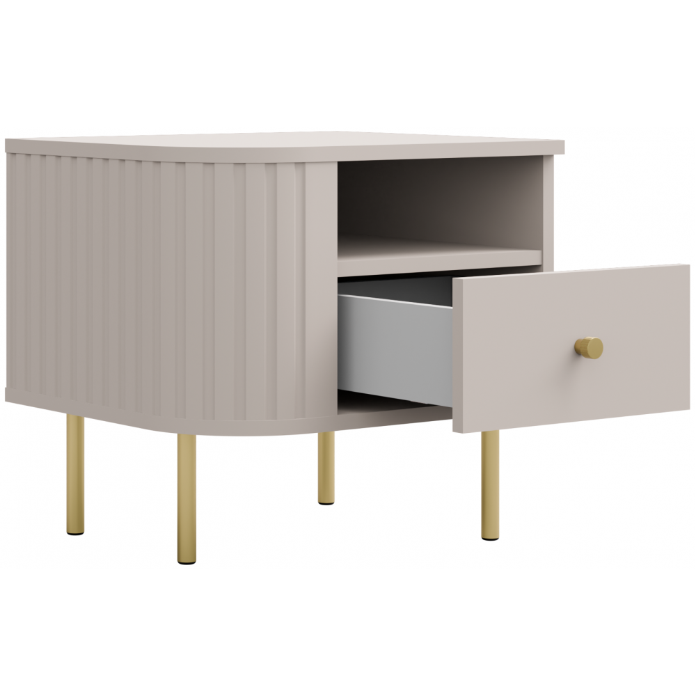 Κομοδίνο Ovelia-Αριστερά-Μπεζ 48x41.5x45