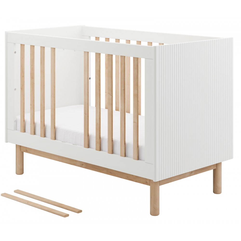 Βρεφικό Κρεβάτι Miloo-60x120-Λευκό 123.6x66x87.4