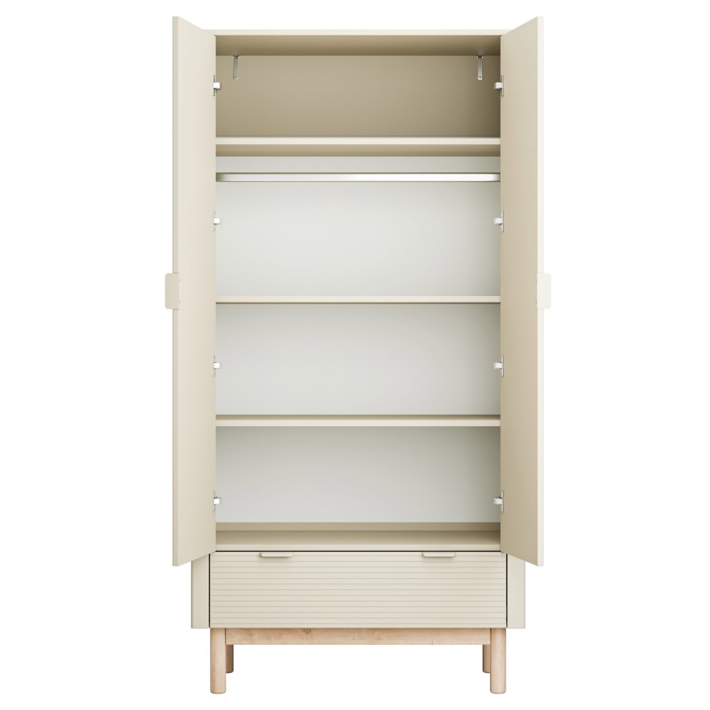Ντουλάπα Miloo Δίφυλλη-Σαμπανί 100.2x52.4x197.8