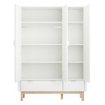 Ντουλάπα Miloo Τρίφυλλη-Λευκό 144.5x52.4x197.8