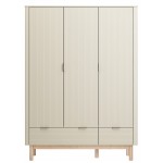 Ντουλάπα Miloo Τρίφυλλη-Σαμπανί 144.5x52.4x197.8
