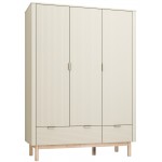 Ντουλάπα Miloo Τρίφυλλη-Σαμπανί 144.5x52.4x197.8