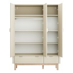 Ντουλάπα Miloo Τρίφυλλη-Σαμπανί 144.5x52.4x197.8