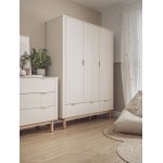 Ντουλάπα Miloo Τρίφυλλη-Σαμπανί 144.5x52.4x197.8