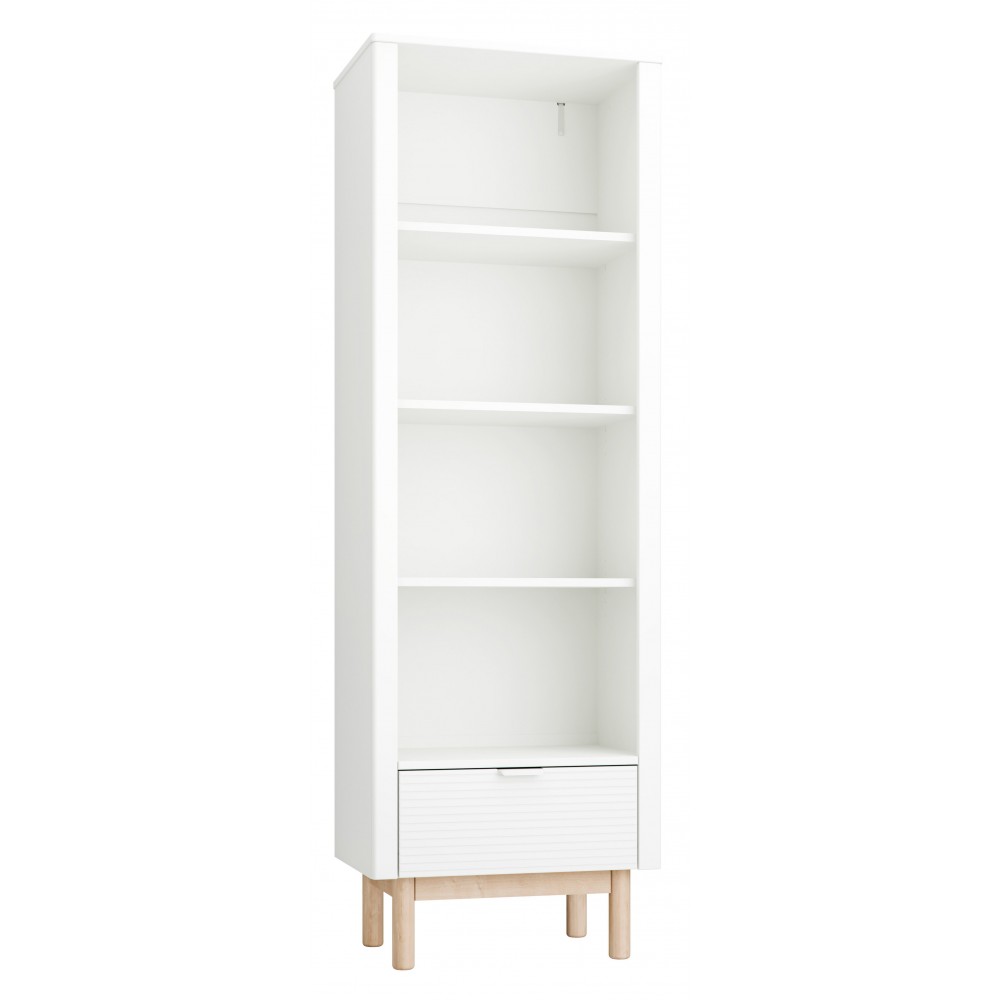 Βιβλιοθήκη Miloo-Λευκό 65.2x42x197.8