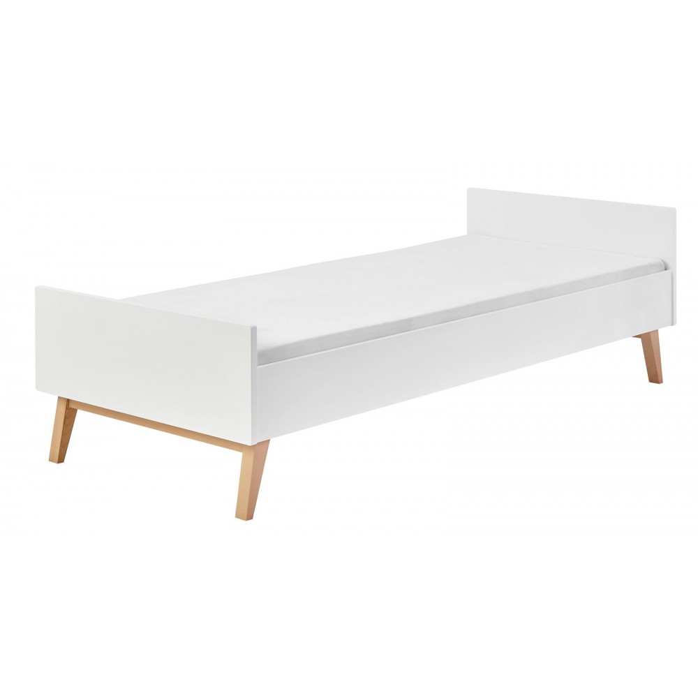 Παιδικό Κρεβάτι Swin-90x200-Λευκό 204.5x95x64.5