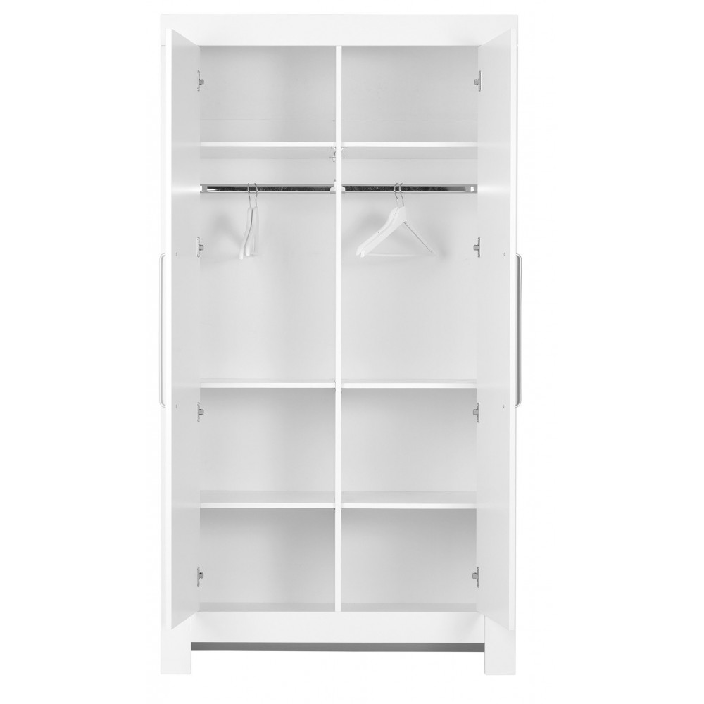 Ντουλάπα Calmo24 Δίφυλλη-Λευκό 110.7x56x204.8