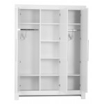 Ντουλάπα Calmo24 Τρίφυλλη-Λευκό 156.2x56x204.8