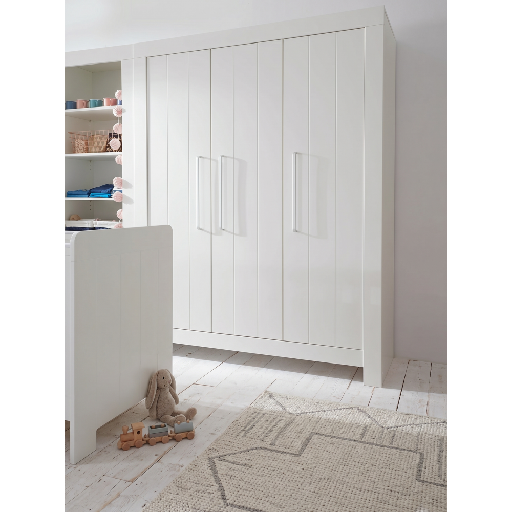 Ντουλάπα Calmo24 Τρίφυλλη-Λευκό 156.2x56x204.8