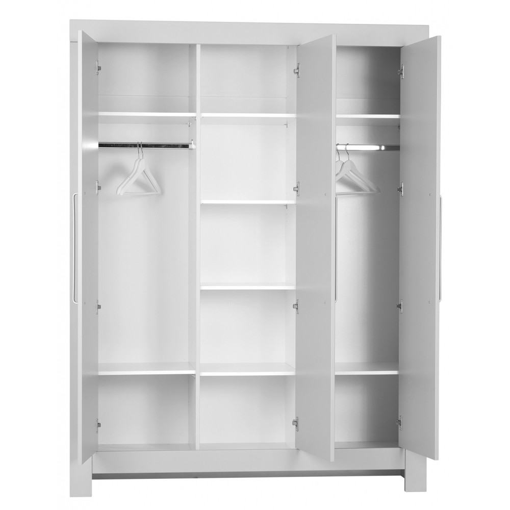 Ντουλάπα Calmo24 Τρίφυλλη-Γκρί 156.2x56x204.8