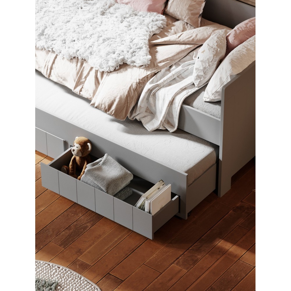 Καναπές Κρεβάτι Calmo24-90x200-Γκρί 205x97x88