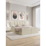 Επενδυμένο Κρεβάτι Softi I-Εκρού-160 x 200 222x107